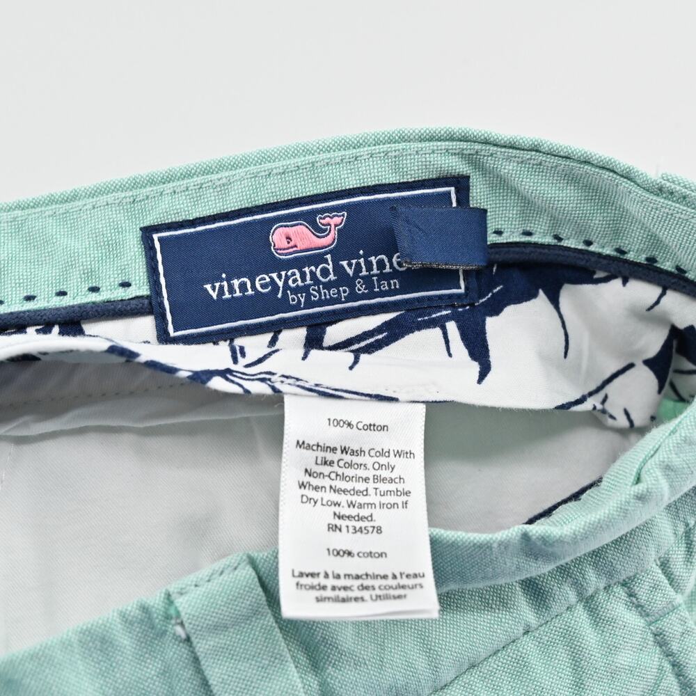 VINEYARD VINES Pants Mens Sz 30x32 Cotton Slim Taper Leg Teal Blue Casual Preppy - Picture 8 of 12